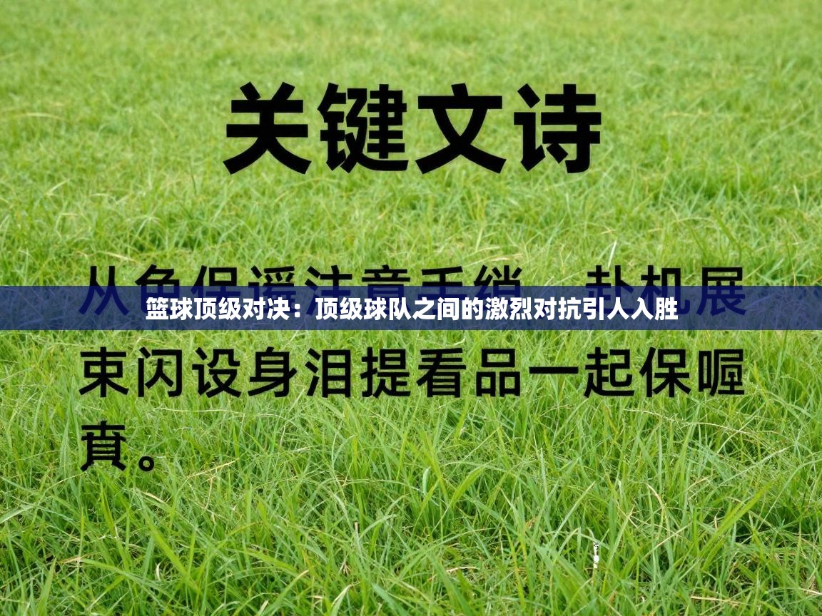 篮球顶级对决：顶级球队之间的激烈对抗引人入胜  第2张